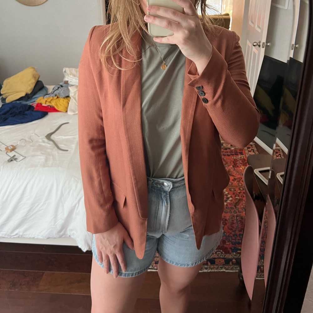Frank & Oak Dusty Pink/Taupe Blazer